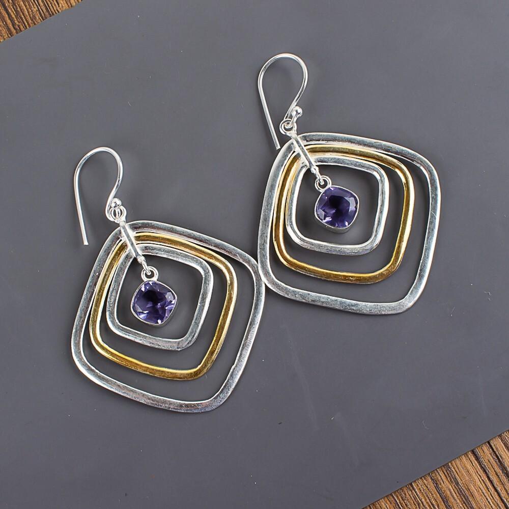 Iolite Gemstone 925 Sterling Silver Handmade Jewelry Earrings2.44 Gift For Her EE-70-2
Iolite Gemstone 925 Sterling Silver Handmade Jewelry Earrings2.44 Gift For Her EE-70-2