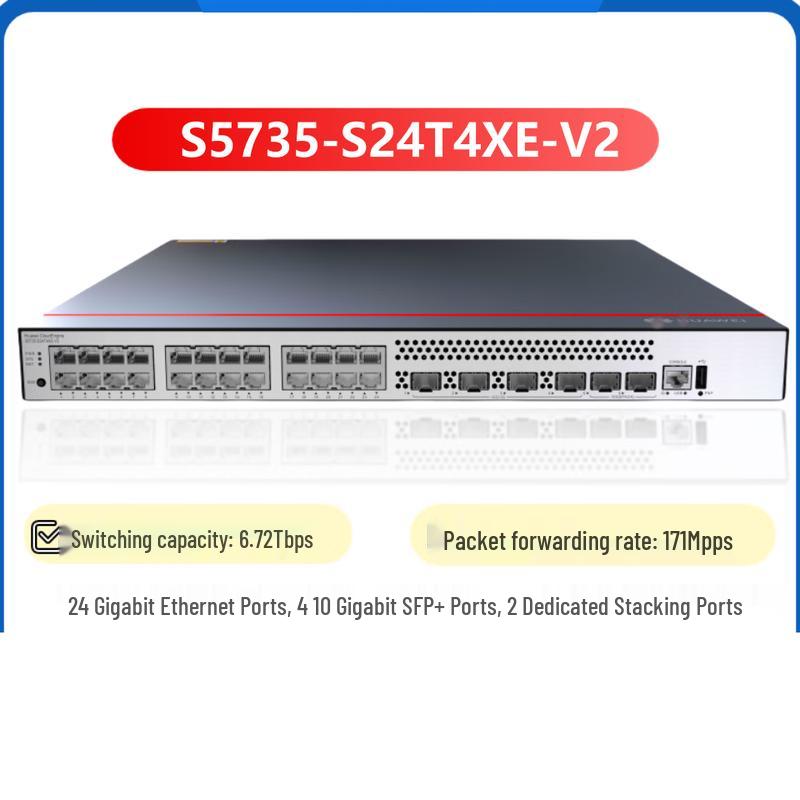 Huawei S5735-S24T4XE-V2 24-Port Gigabit Managed Switch
Huawei S5735-S24T4XE-V2 24-Port Gigabit Managed Switch
