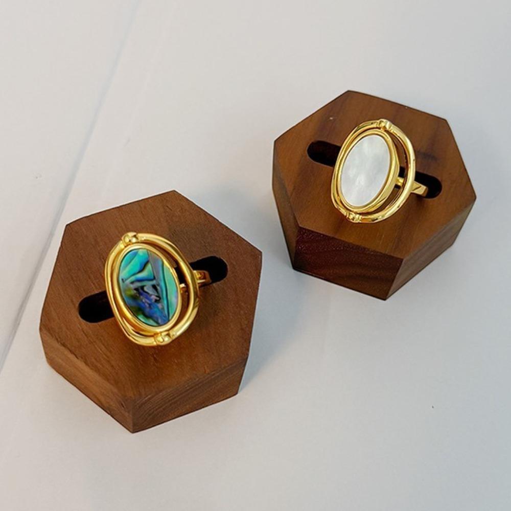 Double Sided Flippable Rings Stainless Steel Rotatable Opal Rings Geometric Oval Rings Gifts зелений/золотий
Double Sided Flippable Rings Stainless Steel Rotatable Opal Rings Geometric Oval Rings Gifts зелений/золотий