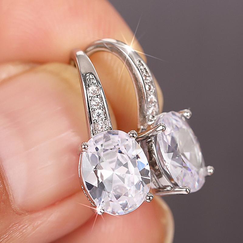Huitan Simple Design Bridal Wedding Engagement Drop Earrings White/Blue/Green Oval CZ Timeless Style Eternity Zircon for Women
Huitan Simple Design Bridal Wedding Engagement Drop Earrings White/Blue/Green Oval CZ Timeless Style Eternity Zircon for Women