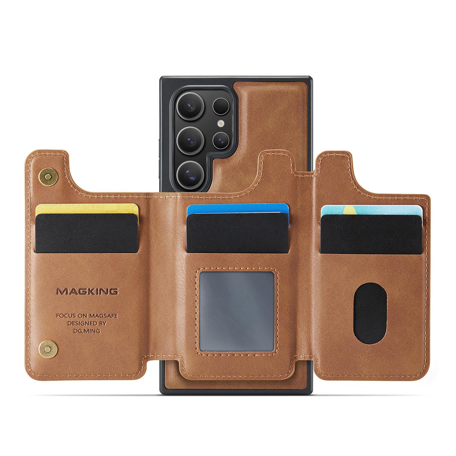 MAGKING K3 Series For Samsung Galaxy S23 Ultra Case Compatible with MagSafe Wallet PC+TPU+PU Phone Cover Coffee
MAGKING K3 Series For Samsung Galaxy S23 Ultra Case Compatible with MagSafe Wallet PC+TPU+PU Phone Cover Coffee