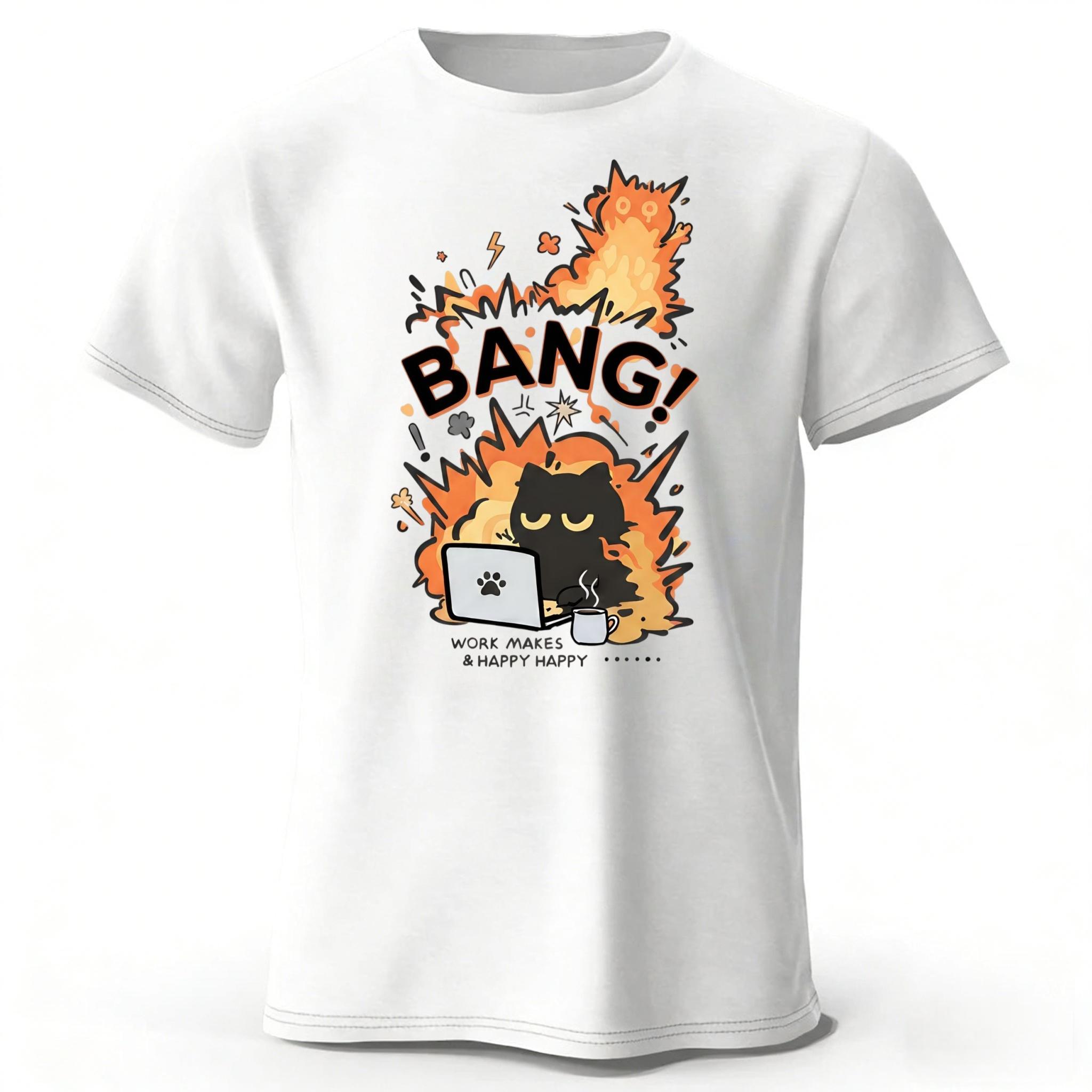 Angry Cat At Work Creative Printed Cotton Short Sleeves for MenWomen Loose Soft Comfortable Tshirt for Street Fashion Dressing 4XL
Angry Cat At Work Creative Printed Cotton Short Sleeves for MenWomen Loose Soft Comfortable Tshirt for Street Fashion Dressing 4XL