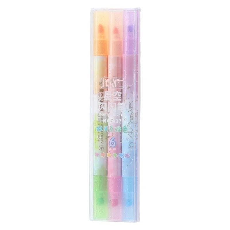 6Colors Starry Sky Glitter Color Shiny Pens Set Bling Sparkling Highlighter Marker for Drawing Painting Art School Metallic
6Colors Starry Sky Glitter Color Shiny Pens Set Bling Sparkling Highlighter Marker for Drawing Painting Art School Metallic