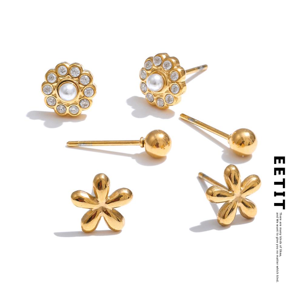 Eetit Exquisite Zirconia Flower Stacked Up Stud Earrings Set New Arrivals Stainless Steel Fashion Jewelry Prevent Allergy Girl
Eetit Exquisite Zirconia Flower Stacked Up Stud Earrings Set New Arrivals Stainless Steel Fashion Jewelry Prevent Allergy Girl