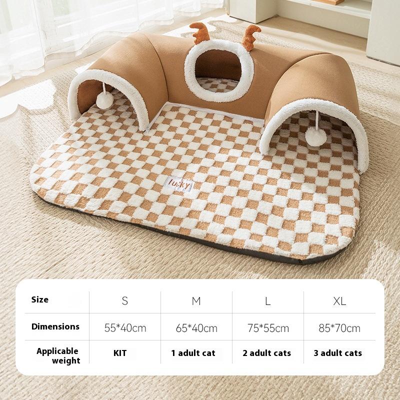 Popular 2024 Autumn/winter Cat Elk Hide and Seek Cat Tunnel Play Sleep Integrated Tunnel Cat Nest Pet Nest, Cat Mat, Cat Toys 2.5KG оленёнок
Popular 2024 Autumn/winter Cat Elk Hide and Seek Cat Tunnel Play Sleep Integrated Tunnel Cat Nest Pet Nest, Cat Mat, Cat Toys 2.5KG оленёнок