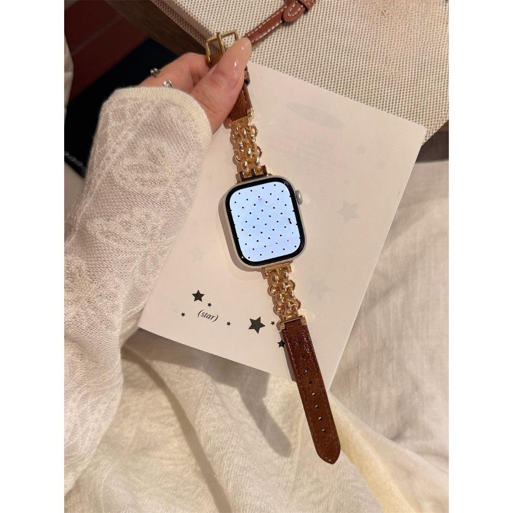 Жіночий металевий ланцюжок зі шкіряною вставкою для Apple Watch 11 10 46мм 42мм Ремінець Ultra 3 2 49мм 9 8 7 6 5 4 SE 45мм 44мм 41мм 40мм Браслет 38/40/41/42S10 коричневий
Жіночий металевий ланцюжок зі шкіряною вставкою для Apple Watch 11 10 46мм 42мм Ремінець Ultra 3 2 49мм 9 8 7 6 5 4 SE 45мм 44мм 41мм 40мм Браслет 38/40/41/42S10 коричневий