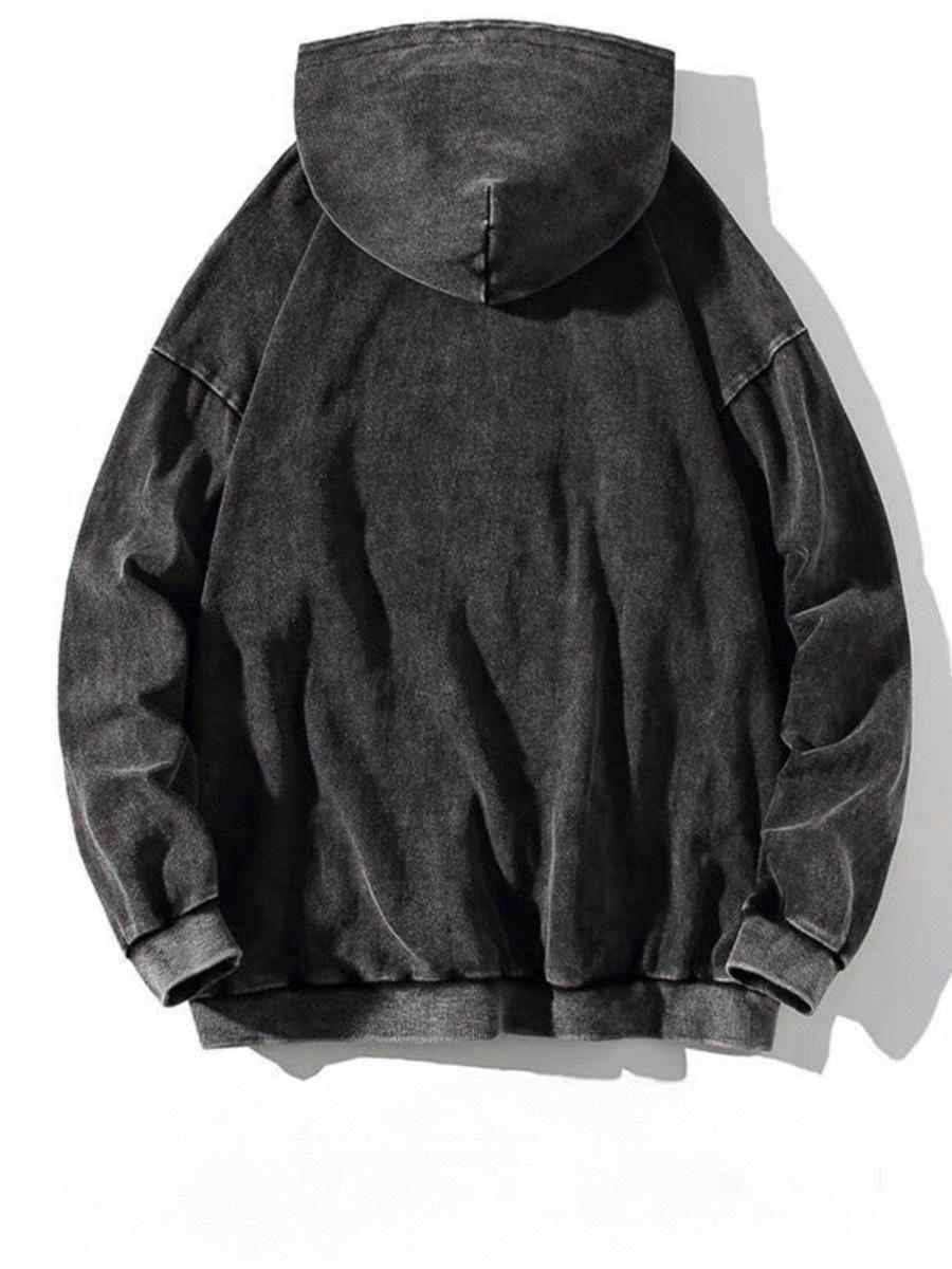 300g Unisex Vintage Washed Black Hooded Sweatshirt - Retro Trendy Loose Fit Pure Cotton Jacket XL чёрный
300g Unisex Vintage Washed Black Hooded Sweatshirt - Retro Trendy Loose Fit Pure Cotton Jacket XL чёрный