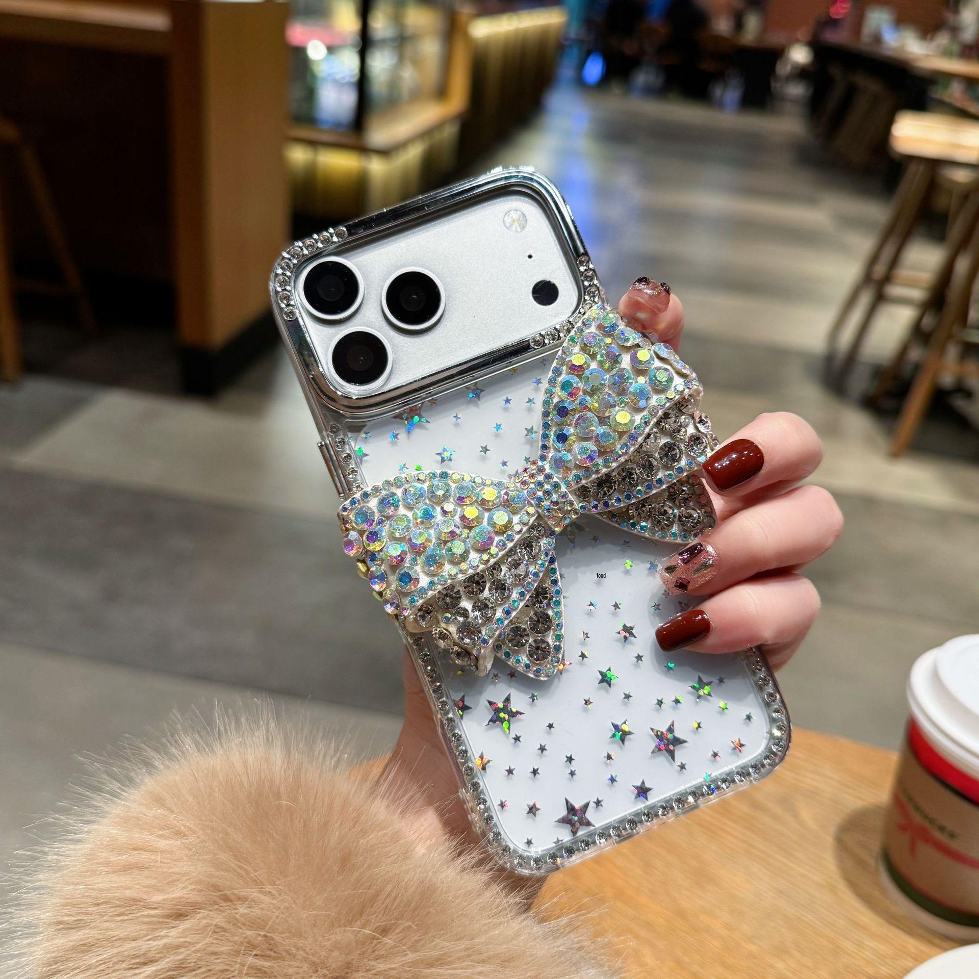 Rhinestone Laser Star Phone Case with Large Bow for Apple 17 Promax/16/12/11 iPhone 17 Pro Max
Rhinestone Laser Star Phone Case with Large Bow for Apple 17 Promax/16/12/11 iPhone 17 Pro Max