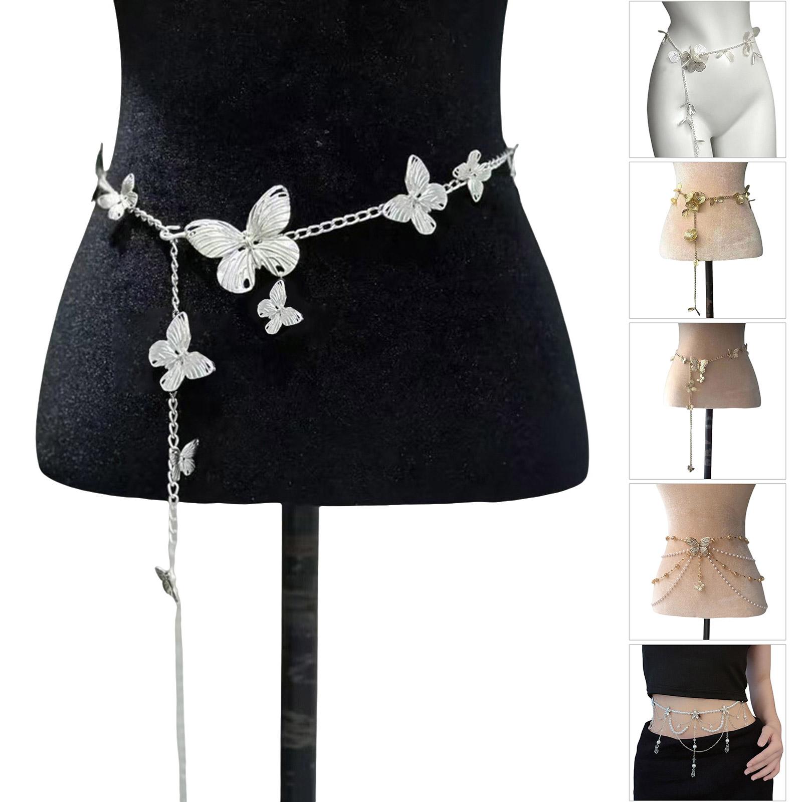 Stylish Waist Chain Feature Tassel/Single Layer Floral Pearl Charm Enhancing Outfit for Evening Gowns or Casual Outfit B
Stylish Waist Chain Feature Tassel/Single Layer Floral Pearl Charm Enhancing Outfit for Evening Gowns or Casual Outfit B