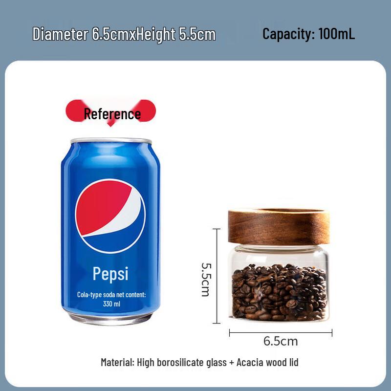 Acacia Wood Glass Kitchen Storage Jars 6.5x5.5cm (100ml)
Acacia Wood Glass Kitchen Storage Jars 6.5x5.5cm (100ml)