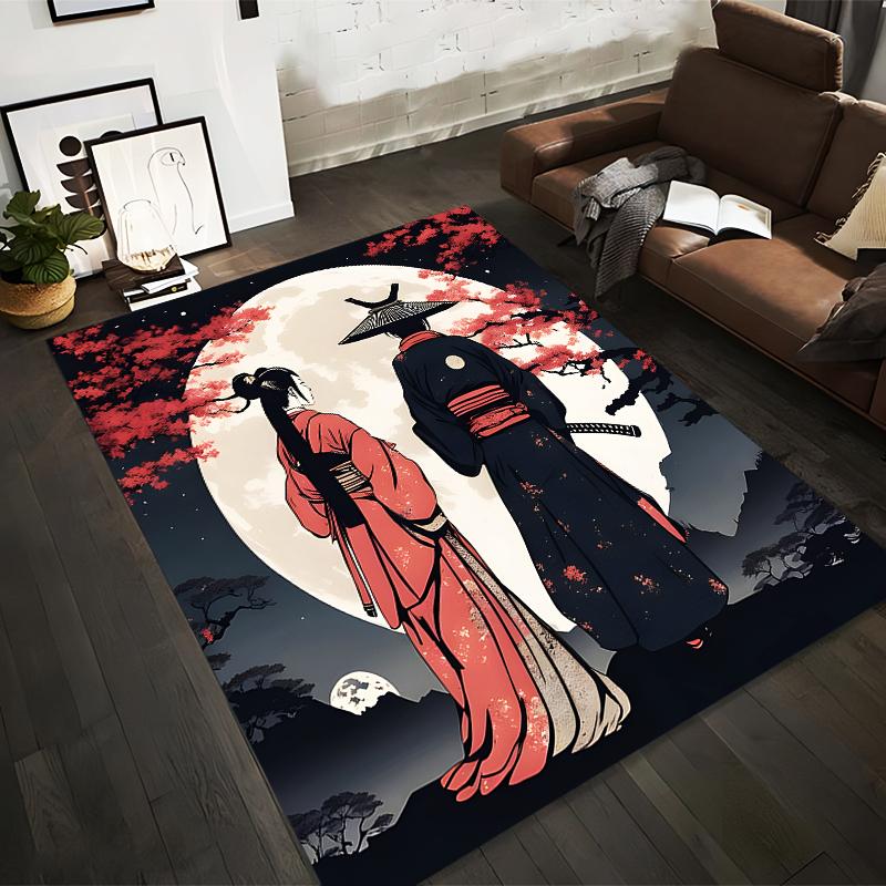 Japanese Samurai and Geisha Moonlight Scene, Cherry Blossom Carpet Suitable for use as an anti-slip for living room bedroom sofas 40x60cm( 15x23in )
Japanese Samurai and Geisha Moonlight Scene, Cherry Blossom Carpet Suitable for use as an anti-slip for living room bedroom sofas 40x60cm( 15x23in )