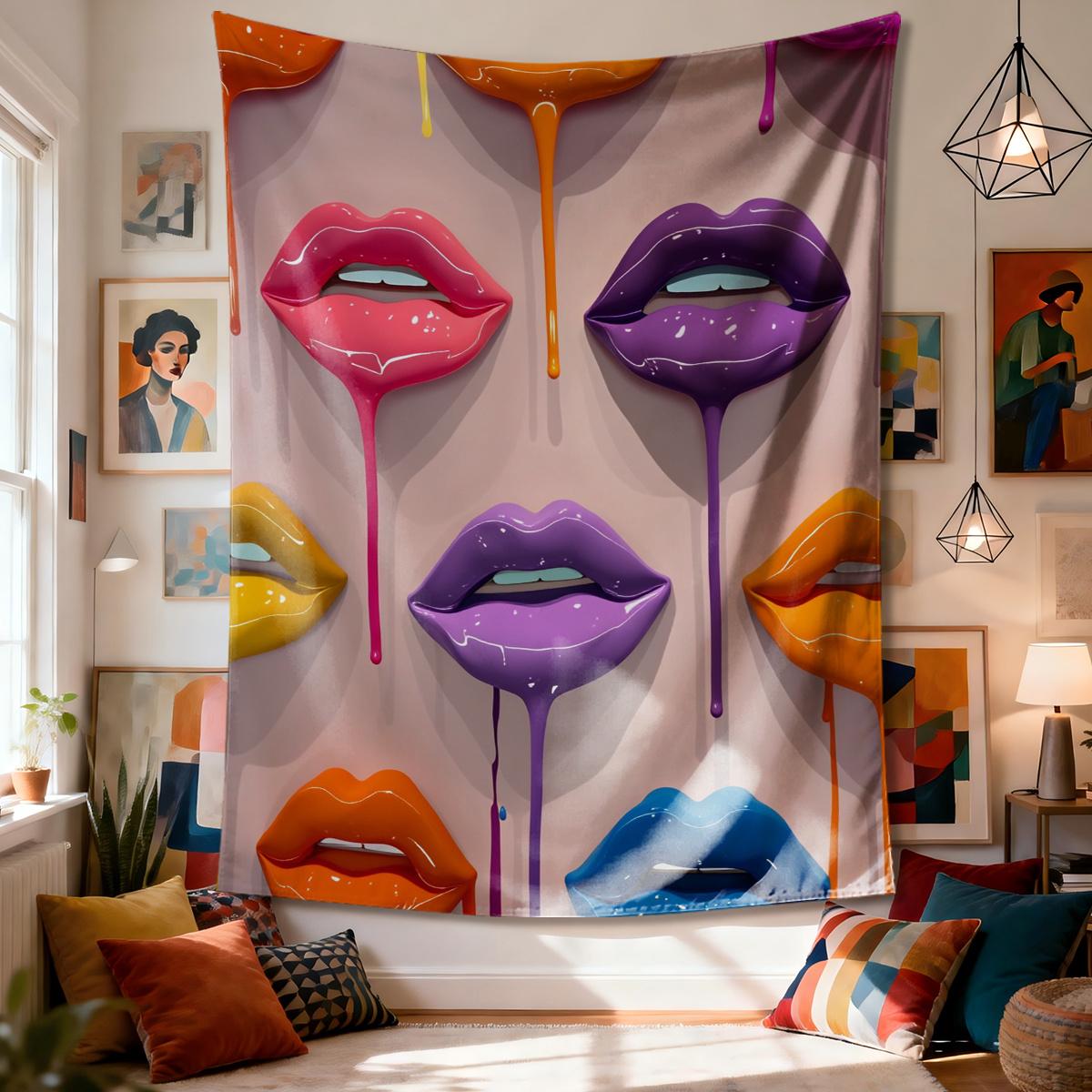 Colorful glossy lips with Digital printing polyester wall tapestry suitable for use in living rooms bedrooms offices bars party 74x94cm(29x37in)
Colorful glossy lips with Digital printing polyester wall tapestry suitable for use in living rooms bedrooms offices bars party 74x94cm(29x37in)