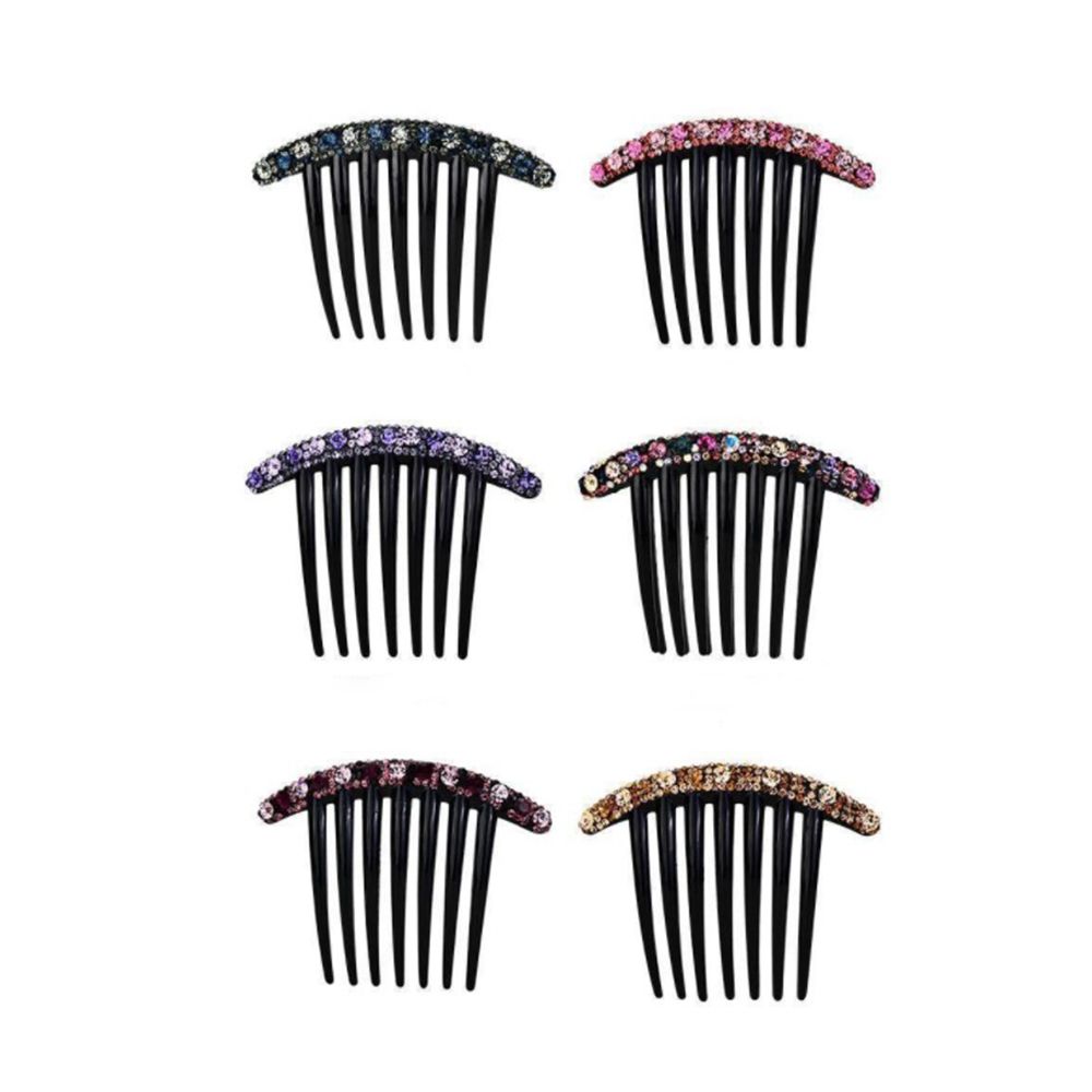 Women Acrylic Rhinestone Hair Comb Korean Style Headwear Seven-tooth Comb Hair Accessories світло-фіолетового кольору
Women Acrylic Rhinestone Hair Comb Korean Style Headwear Seven-tooth Comb Hair Accessories світло-фіолетового кольору