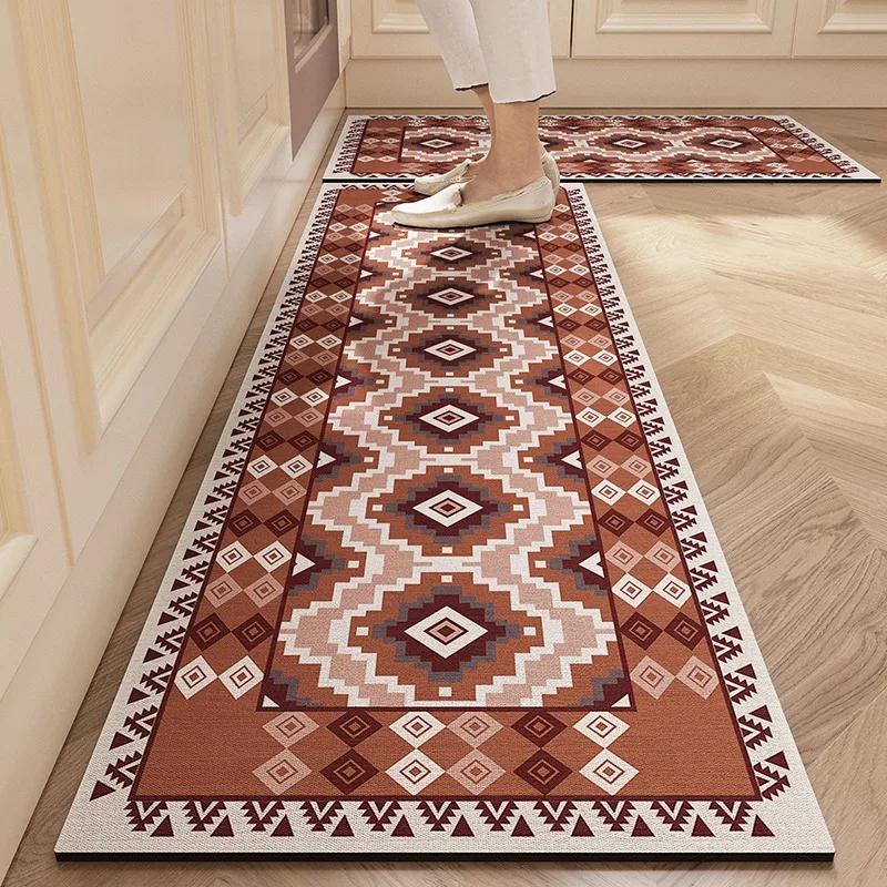 Kitchen Carpet Retro Pastoral Waterproof Anti-fouling Long Strip Floor Mat Non-slip Dirt-resistant Balcony Foot Mat Entrance Rug 50X80cm
Kitchen Carpet Retro Pastoral Waterproof Anti-fouling Long Strip Floor Mat Non-slip Dirt-resistant Balcony Foot Mat Entrance Rug 50X80cm