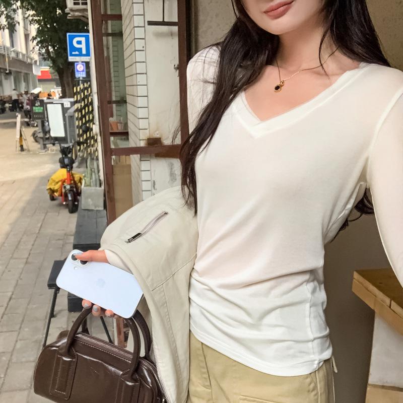 Women s Early Spring V-neck Long-sleeve T-shirt, 2026 New Style, Versatile Inner Layer or Outerwear, Stylish and Attractive Small Top S білий
Women s Early Spring V-neck Long-sleeve T-shirt, 2026 New Style, Versatile Inner Layer or Outerwear, Stylish and Attractive Small Top S білий