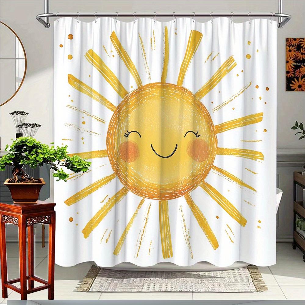 1Pc Summer Sunshine Shower Curtain, Cute Smiling Sun Pattern, Perfect Bathroom Decor, Polyester Fabric, With 12 Hooks W60H190(CM)-1 Pcs
1Pc Summer Sunshine Shower Curtain, Cute Smiling Sun Pattern, Perfect Bathroom Decor, Polyester Fabric, With 12 Hooks W60H190(CM)-1 Pcs