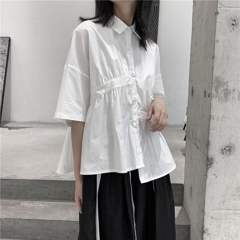 Yamamoto Women s Irregular Dark Streetwear Top - Short Sleeve Hong Kong Style Trend One Size білий
Yamamoto Women s Irregular Dark Streetwear Top - Short Sleeve Hong Kong Style Trend One Size білий