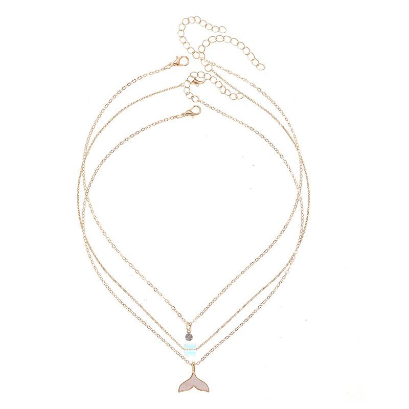 Mermaid necklace simple jewelry women s niche light luxury stacking design sugar cube collarbone chain combination
Mermaid necklace simple jewelry women s niche light luxury stacking design sugar cube collarbone chain combination