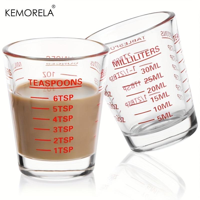 KEMORELA 2PCS Espresso Shot Glasses Measuring Cup Set Heavy Glass 30ml Liquid Coffee Measuring Tools
KEMORELA 2PCS Espresso Shot Glasses Measuring Cup Set Heavy Glass 30ml Liquid Coffee Measuring Tools
