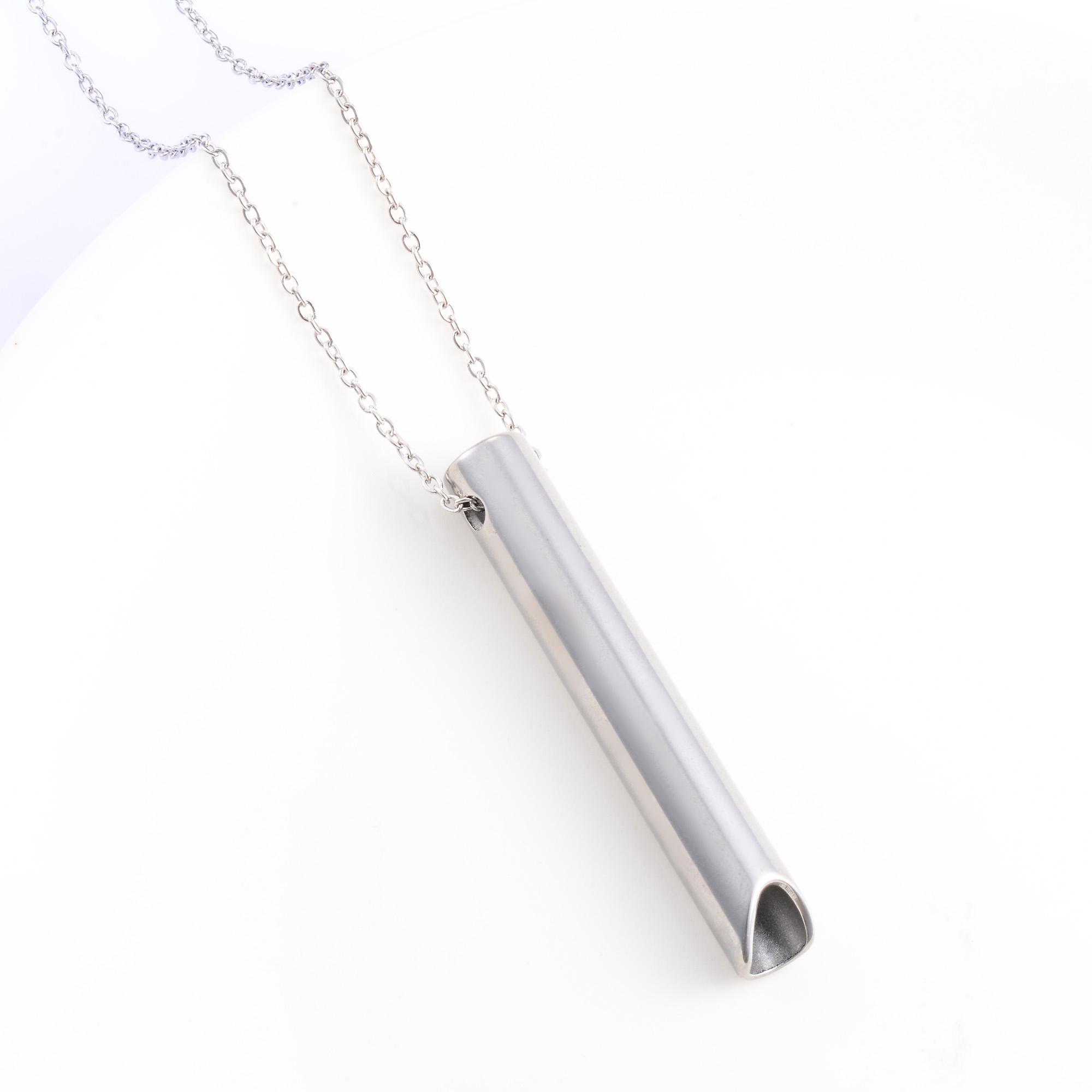 Meditation Stress Relief Stainless Steel Anxiety Breathing Necklace Mindfulness Whistle Pendant with Chain Yoga Ritual Jewelry
Meditation Stress Relief Stainless Steel Anxiety Breathing Necklace Mindfulness Whistle Pendant with Chain Yoga Ritual Jewelry