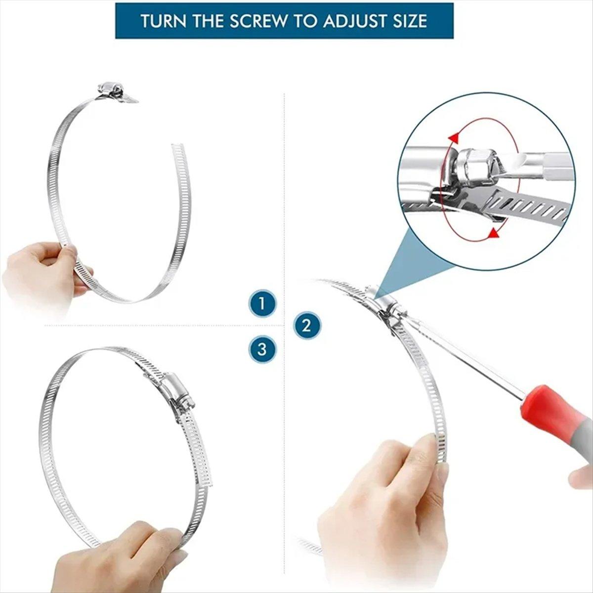 BHBL 304 Stainless Steel 3.5M Hose Clamp Strap with 8 Fasteners Worm Clamp Adjustable Worm Gear Pipe Ducting Hose Clamp China Mainland
BHBL 304 Stainless Steel 3.5M Hose Clamp Strap with 8 Fasteners Worm Clamp Adjustable Worm Gear Pipe Ducting Hose Clamp China Mainland