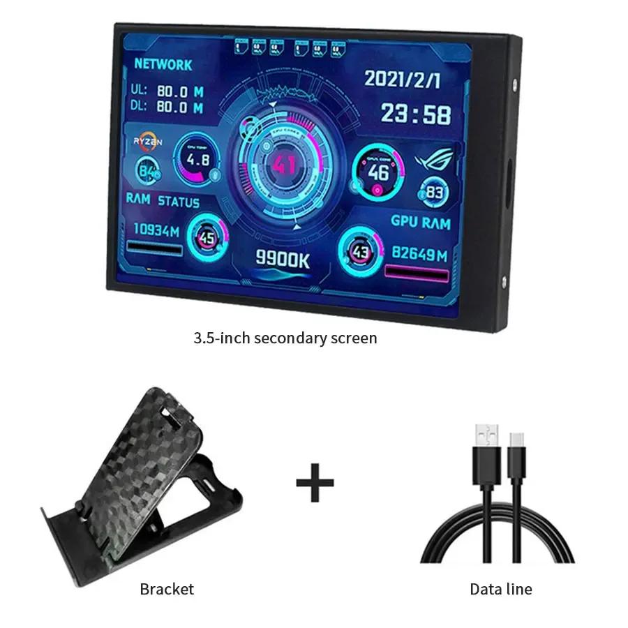 Mini 3.5 Inch IPS TYPE-C Computer Secondary Screen IPS Computer CPU GPU HDD Monitor LCD Display Freely AIDA64 Windows 8/10/11
Mini 3.5 Inch IPS TYPE-C Computer Secondary Screen IPS Computer CPU GPU HDD Monitor LCD Display Freely AIDA64 Windows 8/10/11