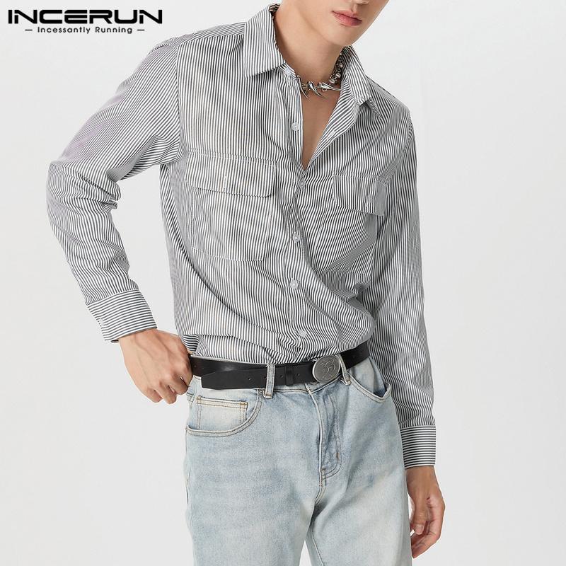 INCERUN Men Long Sleeve Button Down Striped Tops Office Shirts
INCERUN Men Long Sleeve Button Down Striped Tops Office Shirts