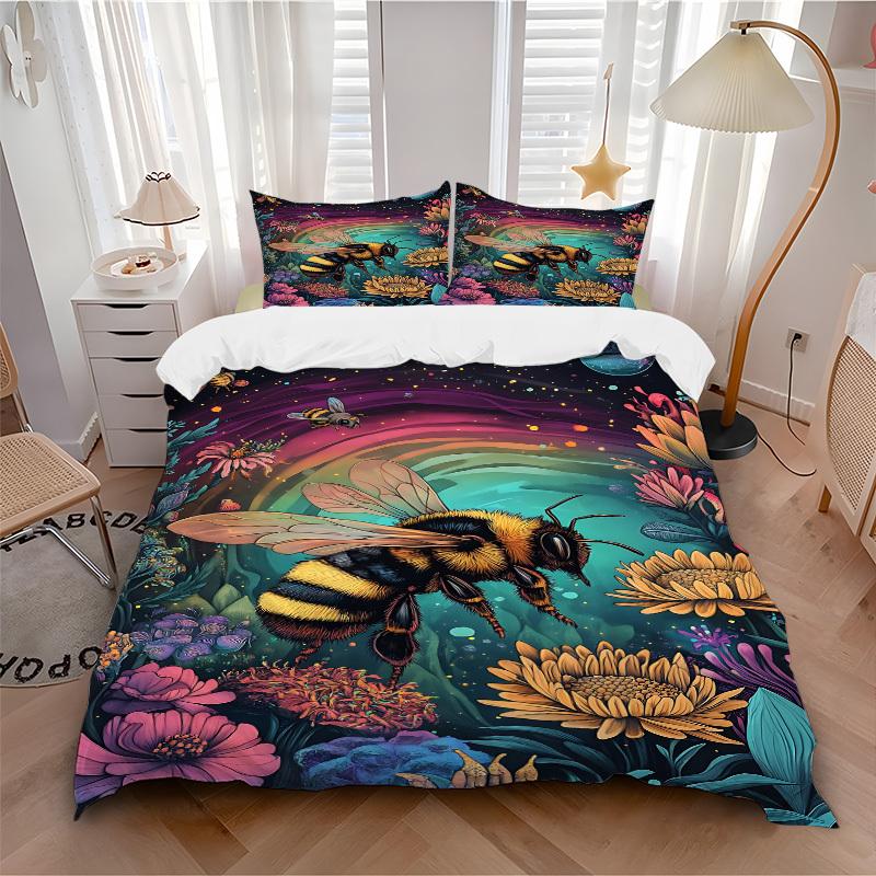 3pc Bee Garden Cover Set - 1 Quilt Cover + 2 Pillowcases, All Seasons Bedroom Setting, Perfect for Home044 135x200cm
3pc Bee Garden Cover Set - 1 Quilt Cover + 2 Pillowcases, All Seasons Bedroom Setting, Perfect for Home044 135x200cm