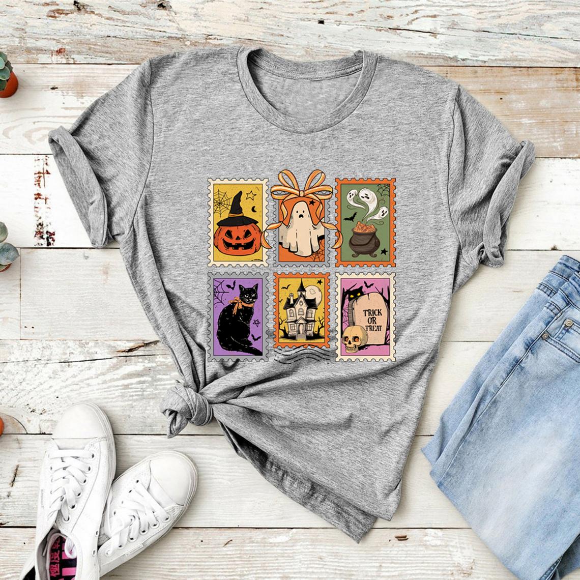 Retro Halloween Cat Ghost T-Shirt Ghost Tee Women s Halloween T-shirt Short Sleeve Spooky Season T Shirt Aesthetic Clothes S сірий колір
Retro Halloween Cat Ghost T-Shirt Ghost Tee Women s Halloween T-shirt Short Sleeve Spooky Season T Shirt Aesthetic Clothes S сірий колір