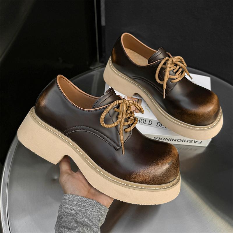 New Men Derby Shoes High-end Exquisite Round Toe Thick Sole Height Increasing Couple Style Casual Fashiable Shoes 46 коричневий
New Men Derby Shoes High-end Exquisite Round Toe Thick Sole Height Increasing Couple Style Casual Fashiable Shoes 46 коричневий