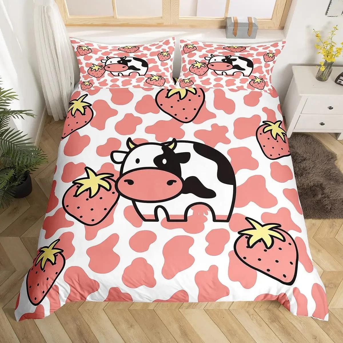 Milk Cow Cute Cartoon Cows Farmhouse Rustic Comfortable Duvet Quilt Cover Pillowcase Bedding Set Bedroom Decoration Home Textile 70x133cm 2pcs
Milk Cow Cute Cartoon Cows Farmhouse Rustic Comfortable Duvet Quilt Cover Pillowcase Bedding Set Bedroom Decoration Home Textile 70x133cm 2pcs