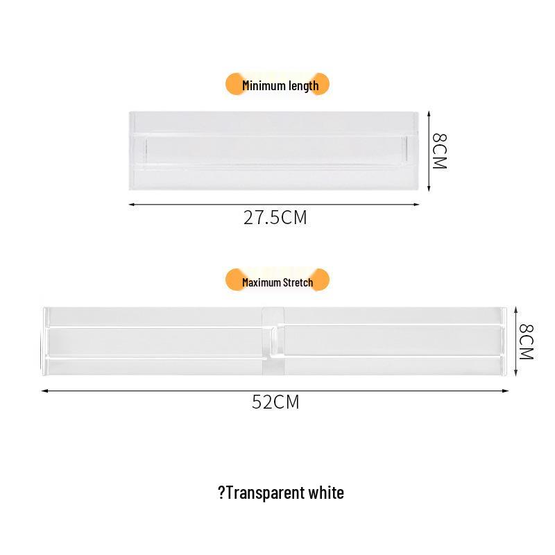 Telescopic Drawer Divider for Wardrobe Organization and Storage прозрачный белый
Telescopic Drawer Divider for Wardrobe Organization and Storage прозрачный белый