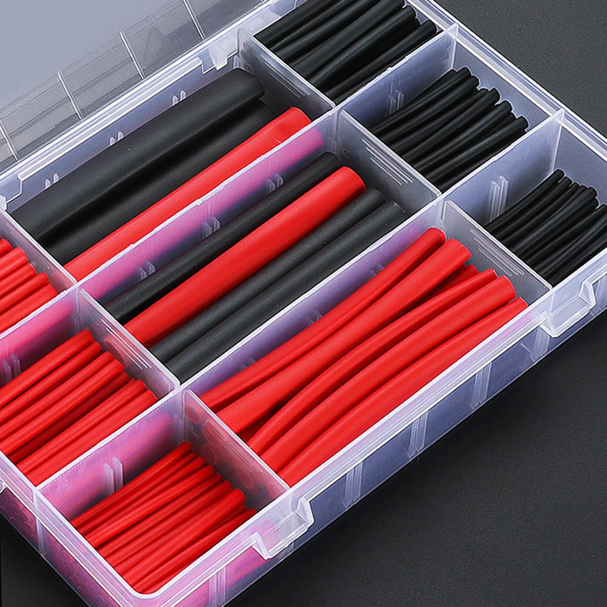 254/270pcs 3X Shrink Tape Glue Red And Black, Heat Shrinkable Tube Box Heat Shrink Tube Combined With Heat Shrink Insulation
254/270pcs 3X Shrink Tape Glue Red And Black, Heat Shrinkable Tube Box Heat Shrink Tube Combined With Heat Shrink Insulation