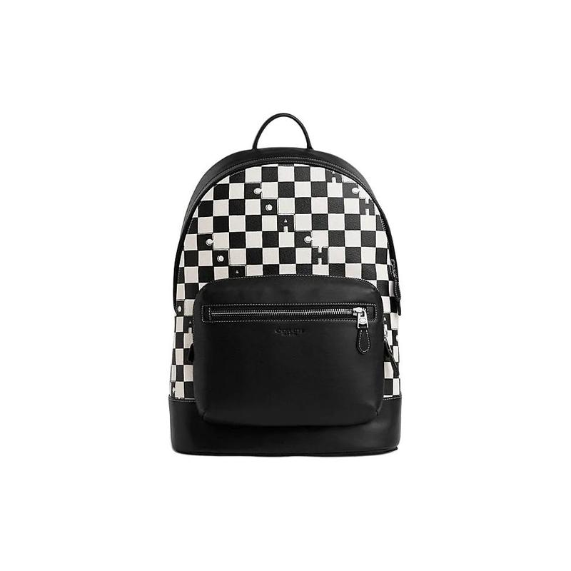 COACH West 32 Checkerboard Print Cowhide and Leather Patchwork Backpack Large Women s Color Hardware Black and Chalk чорний
COACH West 32 Checkerboard Print Cowhide and Leather Patchwork Backpack Large Women s Color Hardware Black and Chalk чорний