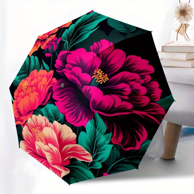 1pc Floral Pattern Umbrella with 8 Ribs, Plastic Handle, Auto Open/Closed, Portable Folding Sunshade for Travel or Daily Use Iron&8K
1pc Floral Pattern Umbrella with 8 Ribs, Plastic Handle, Auto Open/Closed, Portable Folding Sunshade for Travel or Daily Use Iron&8K