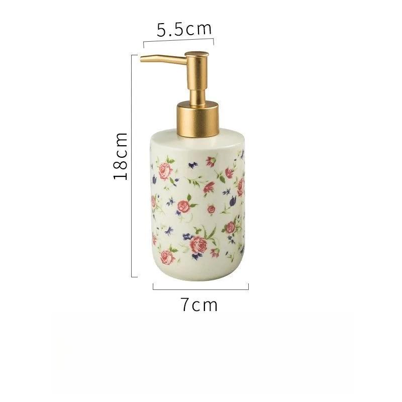 Ceramic Rose Liquid Soap Dispenser Household Bathroom Shower Gel Bottling Bottle Press-on Soap Dispensers Bathroom Accessories
Ceramic Rose Liquid Soap Dispenser Household Bathroom Shower Gel Bottling Bottle Press-on Soap Dispensers Bathroom Accessories