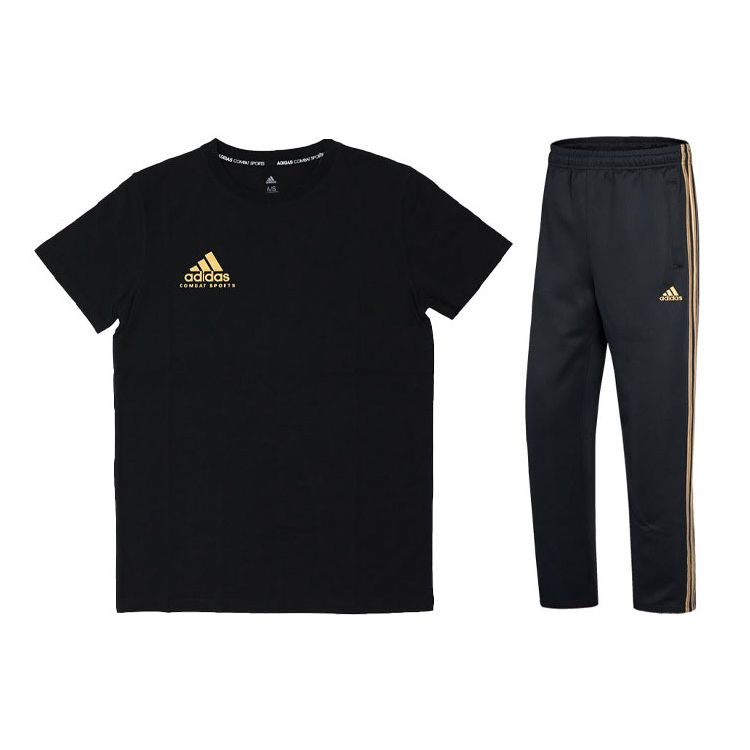 Adidas Футболка с коротким рукавом и логотипом, прямые брюки, повседневный спортивный комплект, мужские комплекты, цвет черный, золотой ADICSTS06-BG+TR30P-BG M
Adidas Футболка с коротким рукавом и логотипом, прямые брюки, повседневный спортивный комплект, мужские комплекты, цвет черный, золотой ADICSTS06-BG+TR30P-BG M