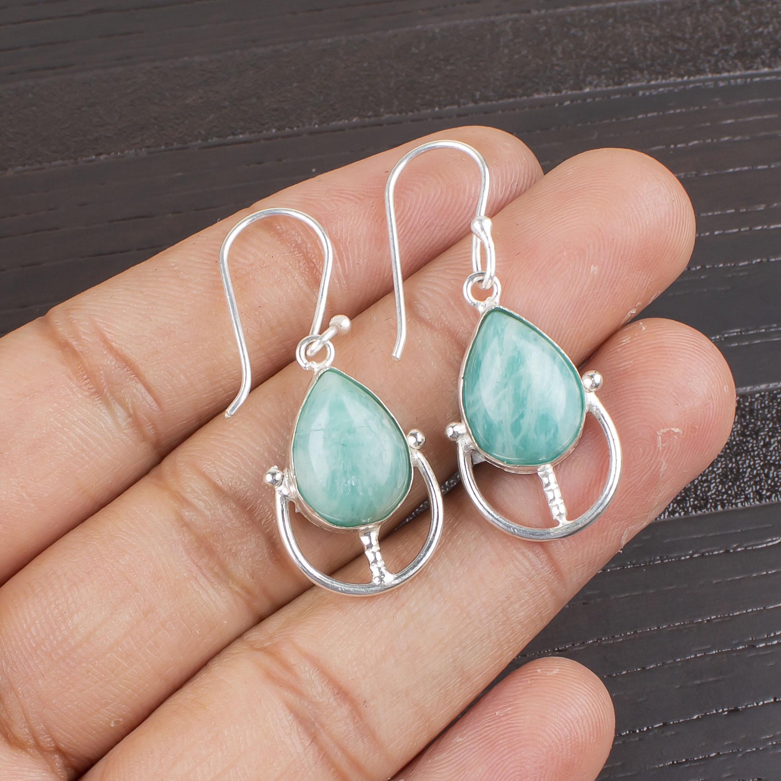 Amazonite Earrings, 925 Solid Sterling Silver Earrings Handmade Gemstone Jewelry, Gifts For Wife Brand New Earrings 1.60 Inches синій
Amazonite Earrings, 925 Solid Sterling Silver Earrings Handmade Gemstone Jewelry, Gifts For Wife Brand New Earrings 1.60 Inches синій
