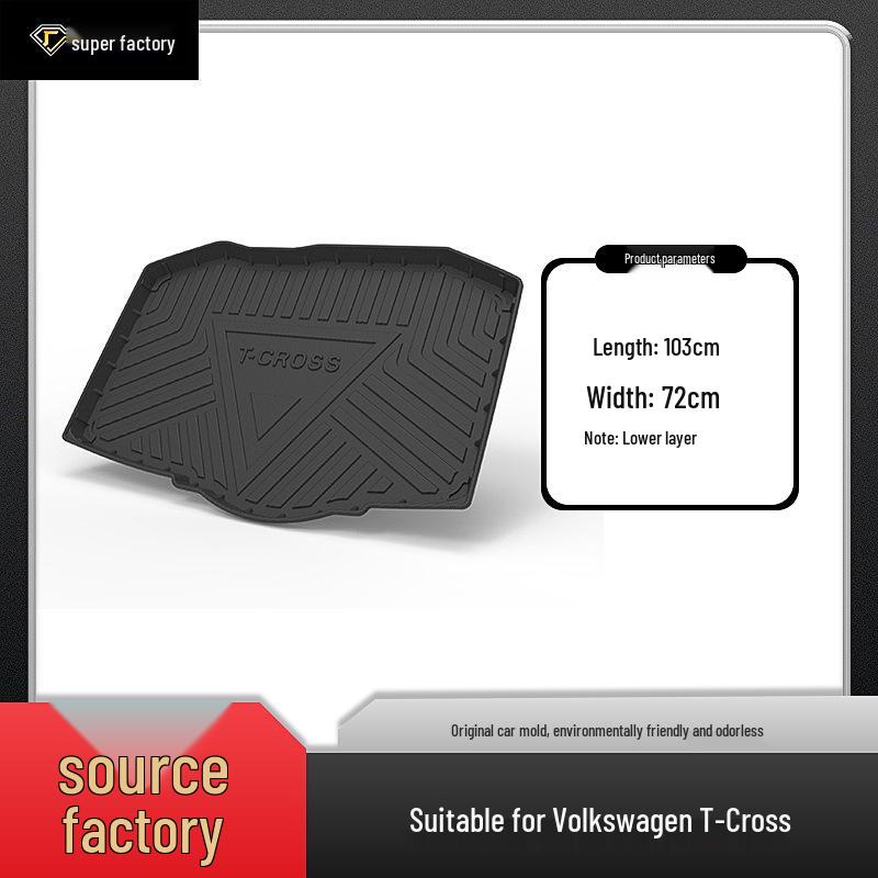 Volkswagen T-Cross, Tayron GTE/X, T-Roc Variant Водонепроницаемый коврик в багажник без запаха Black TPE Trunk Mat
Volkswagen T-Cross, Tayron GTE/X, T-Roc Variant Водонепроницаемый коврик в багажник без запаха Black TPE Trunk Mat