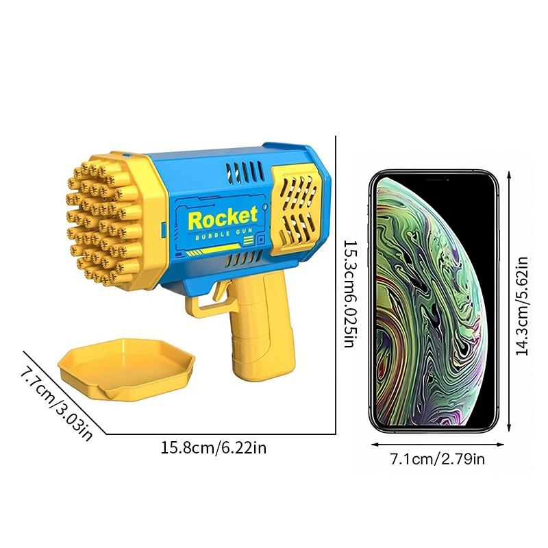 40 Hole Rocket Launcher Handheld Portable Electric Automatic Bubble Gun Party Birthday Gift Toy(without Bubble Water)
40 Hole Rocket Launcher Handheld Portable Electric Automatic Bubble Gun Party Birthday Gift Toy(without Bubble Water)