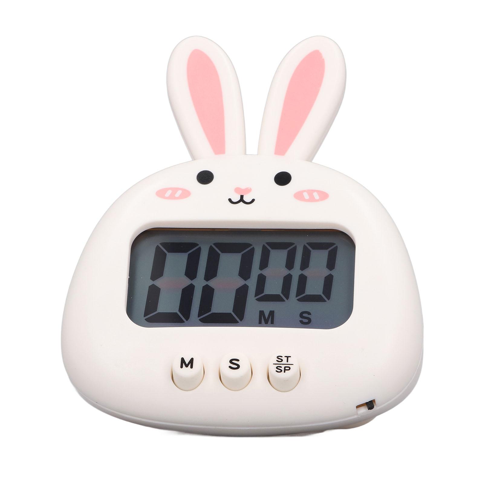 Cartoon Digital Timer ABS Portable Lightweight Simple To Use Cute Cartoon Timer for Kitchen Cooking White Rabbit
Cartoon Digital Timer ABS Portable Lightweight Simple To Use Cute Cartoon Timer for Kitchen Cooking White Rabbit