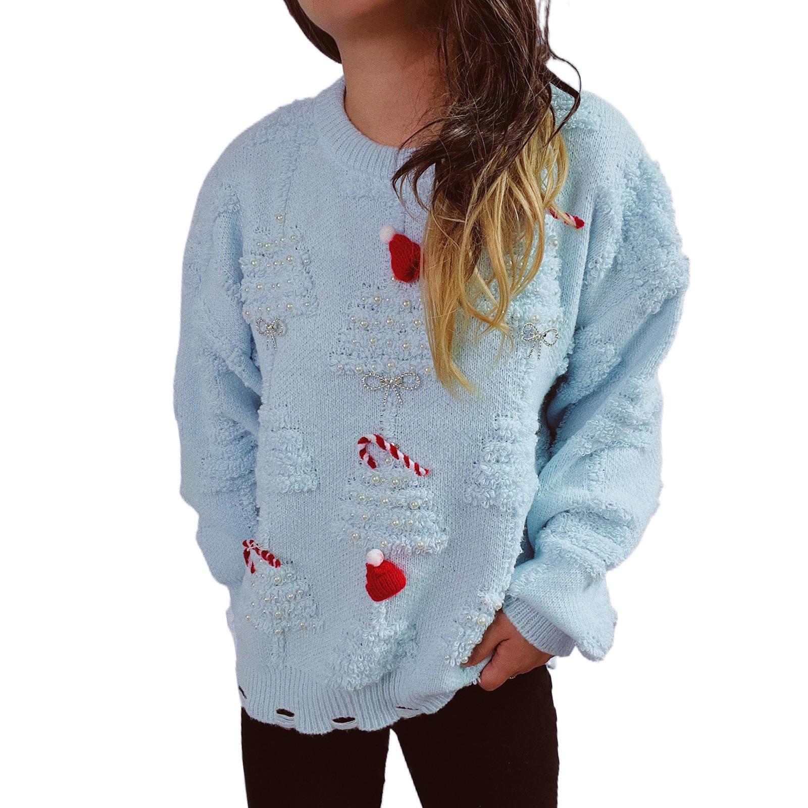 Женская мода осень и зима рождественский свободный круглый вырез пуловер вязаный свитер L белый
Женская мода осень и зима рождественский свободный круглый вырез пуловер вязаный свитер L белый