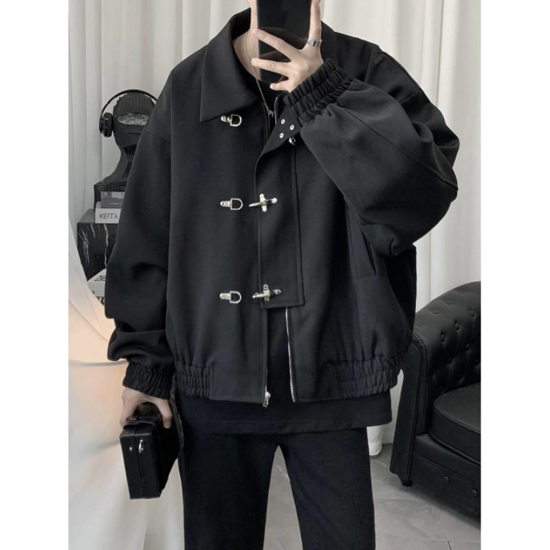 Чоловіча осіння зухвала коротка куртка в корейському стилі з дизайнерським коміром, повсякденний блейзер XS чорний
Чоловіча осіння зухвала коротка куртка в корейському стилі з дизайнерським коміром, повсякденний блейзер XS чорний