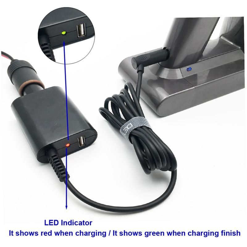 LITE-1 Piece DC26.1V Car Charger Adapter Power Replacement Parts For Dyson V6 V7 V8 Vacuum Cleaners With USB Port For Home чорний
LITE-1 Piece DC26.1V Car Charger Adapter Power Replacement Parts For Dyson V6 V7 V8 Vacuum Cleaners With USB Port For Home чорний