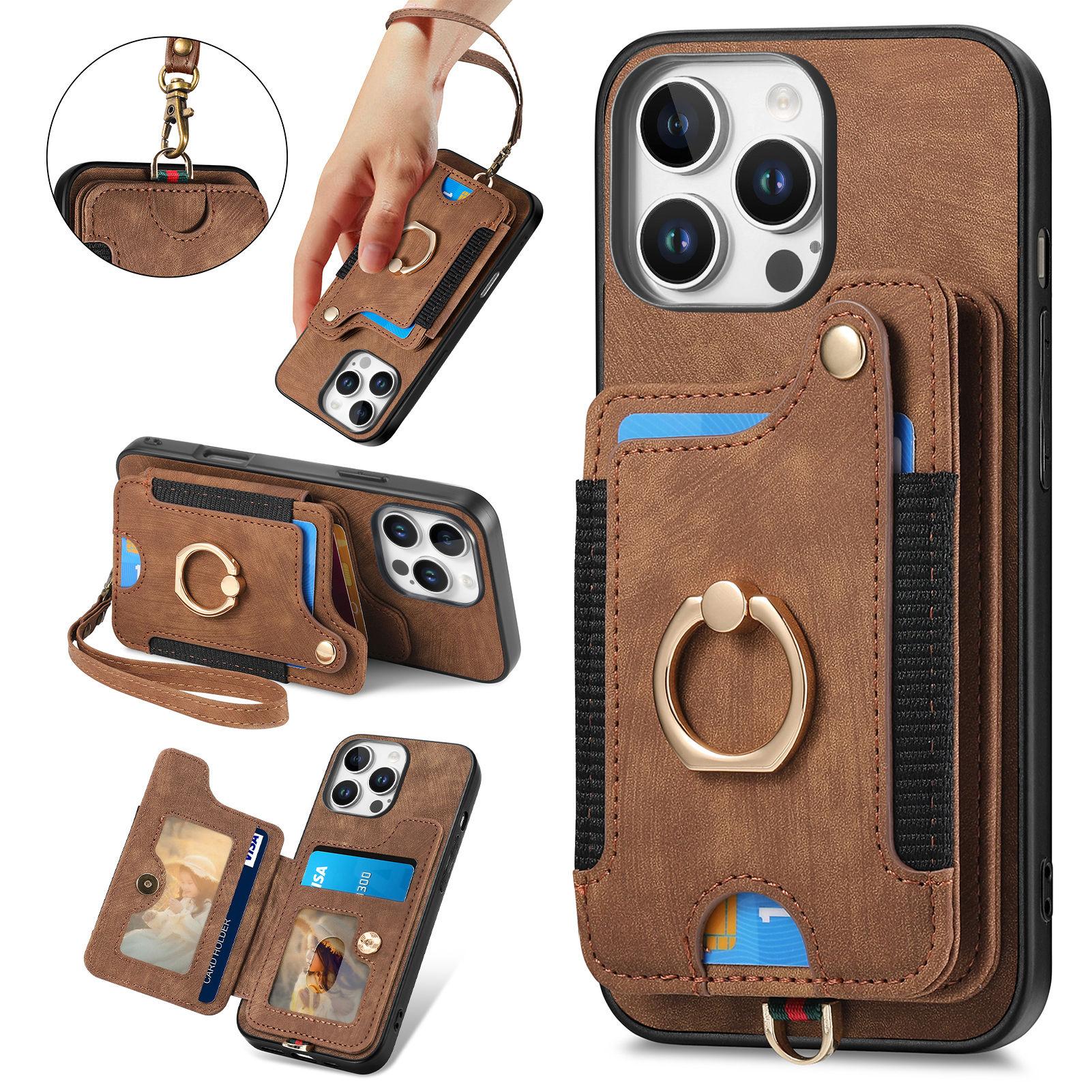 For iPhone 16 Pro Max Case RFID Blocking Handbag Leather+TPU Phone Cover Card Slots,Ring Holder Brown
For iPhone 16 Pro Max Case RFID Blocking Handbag Leather+TPU Phone Cover Card Slots,Ring Holder Brown
