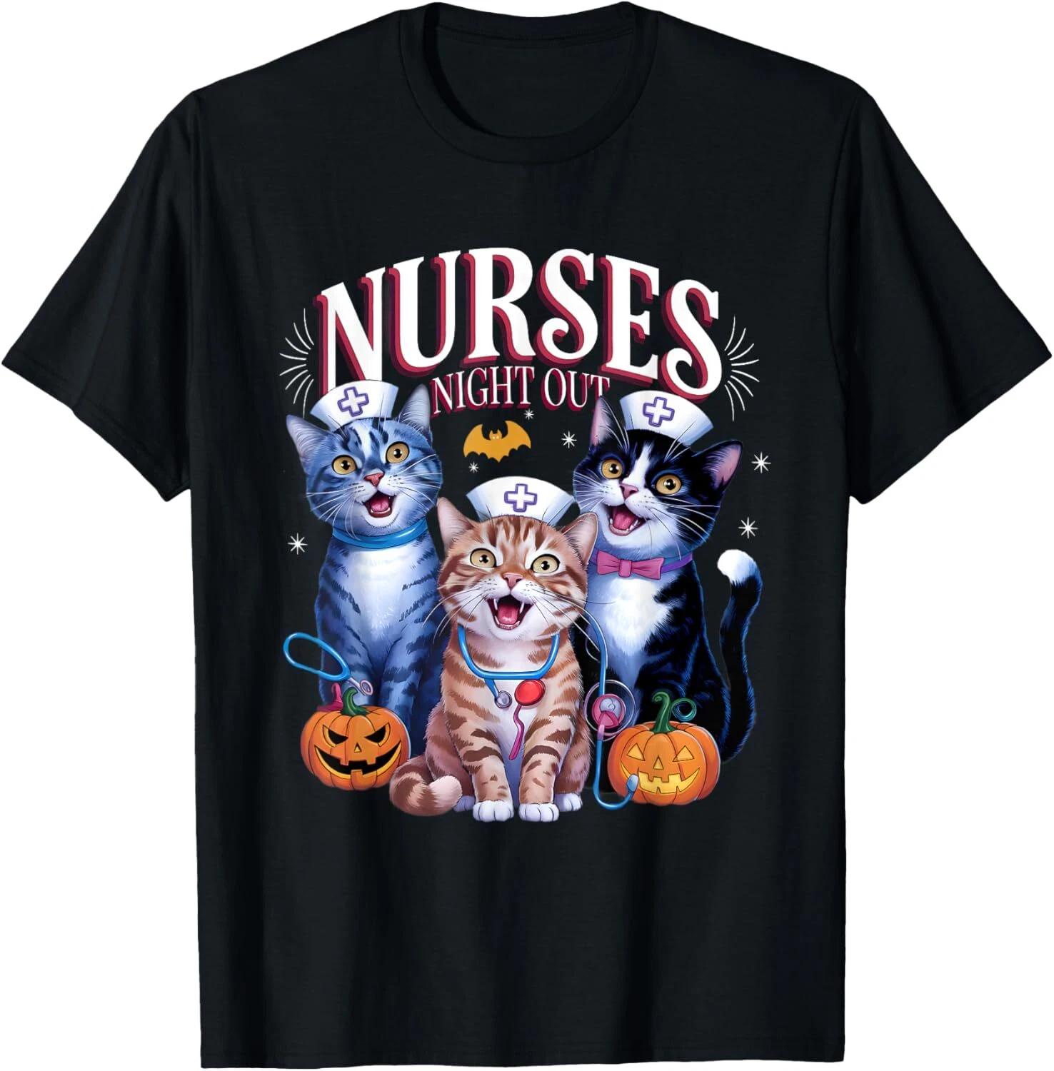 Nurses Night Out Halloween Cats Funny Nurse Costume Gift Unisex T-Shirt S
Nurses Night Out Halloween Cats Funny Nurse Costume Gift Unisex T-Shirt S