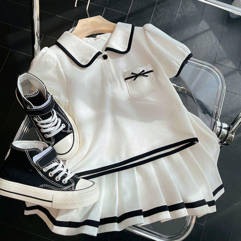 Girls Skirt Sets Summer Children T-Shirt Suits Kids Short Sleeves 2Pcs Teen Fashion Sweet JK Outfits 5-14 Years 170 білий
Girls Skirt Sets Summer Children T-Shirt Suits Kids Short Sleeves 2Pcs Teen Fashion Sweet JK Outfits 5-14 Years 170 білий