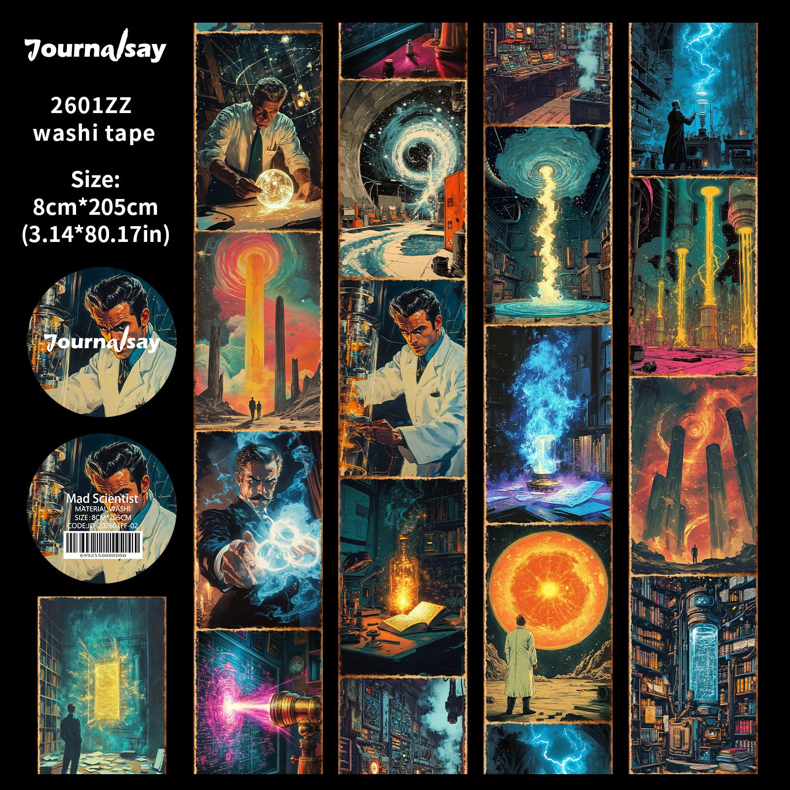 JIANWU 80mm*205cm Vintage Mad Scientist Landscape Material Collage Scrapbooking Washi Tape Creative DIY Journal Stationery
JIANWU 80mm*205cm Vintage Mad Scientist Landscape Material Collage Scrapbooking Washi Tape Creative DIY Journal Stationery