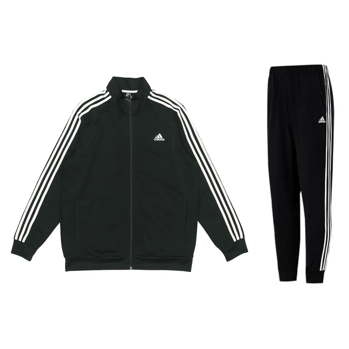 Adidas Retro Stand Collar Long Sleeve Striped Splicing Cuffed Pants Casual Sports Suit Men suit Black H46099+H46105 M
Adidas Retro Stand Collar Long Sleeve Striped Splicing Cuffed Pants Casual Sports Suit Men suit Black H46099+H46105 M