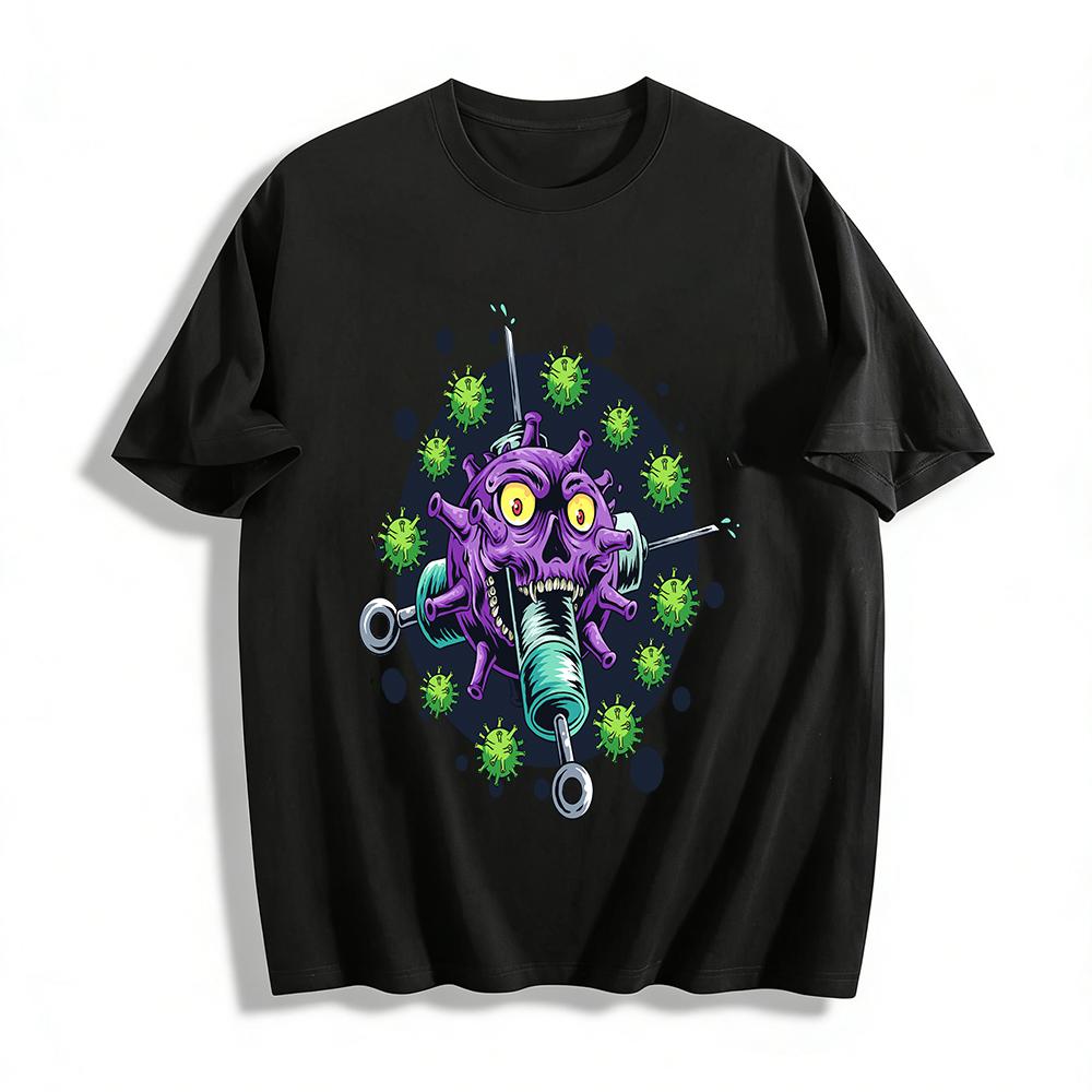 Virus Syringe Print Trendy Casual Short Sleeve T-Shirt Pure cotton T-shirt 6XL
Virus Syringe Print Trendy Casual Short Sleeve T-Shirt Pure cotton T-shirt 6XL
